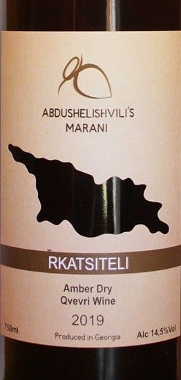 Rkatsiteli Abdushelishvili's Marani 2018 Amber Dry Qvevri 2 Rkatsiteli Abdushelishvili's Marani 2018 Amber Dry Qvevri - Afbeelding 2